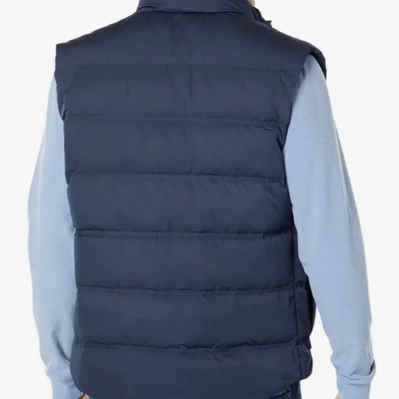 Men's JOHNNIE O Navy Blue CARLYLE Quilted PUFFER Full Zip VEST Jacket  M - Picture 6 of 8